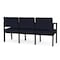 Lesro Lenox Steel 3 Seater with Center Arms, Navy/Midnight Seat, Navy/Midnight Back, 64.5 W 24.5 L 32 H LS3103 - alternate 2